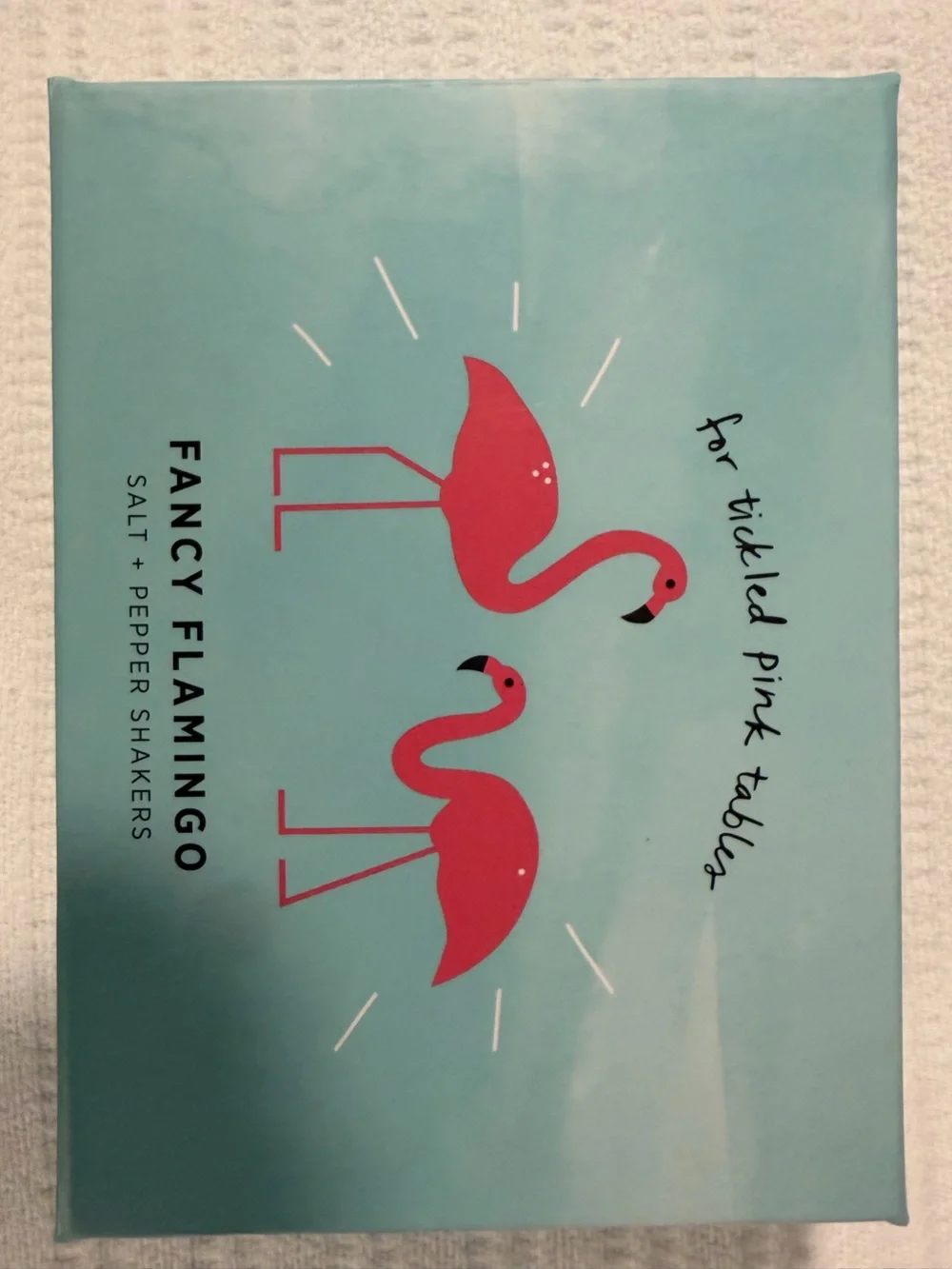 NWT West Elm Fancy Flamingo salt & pepper shakers